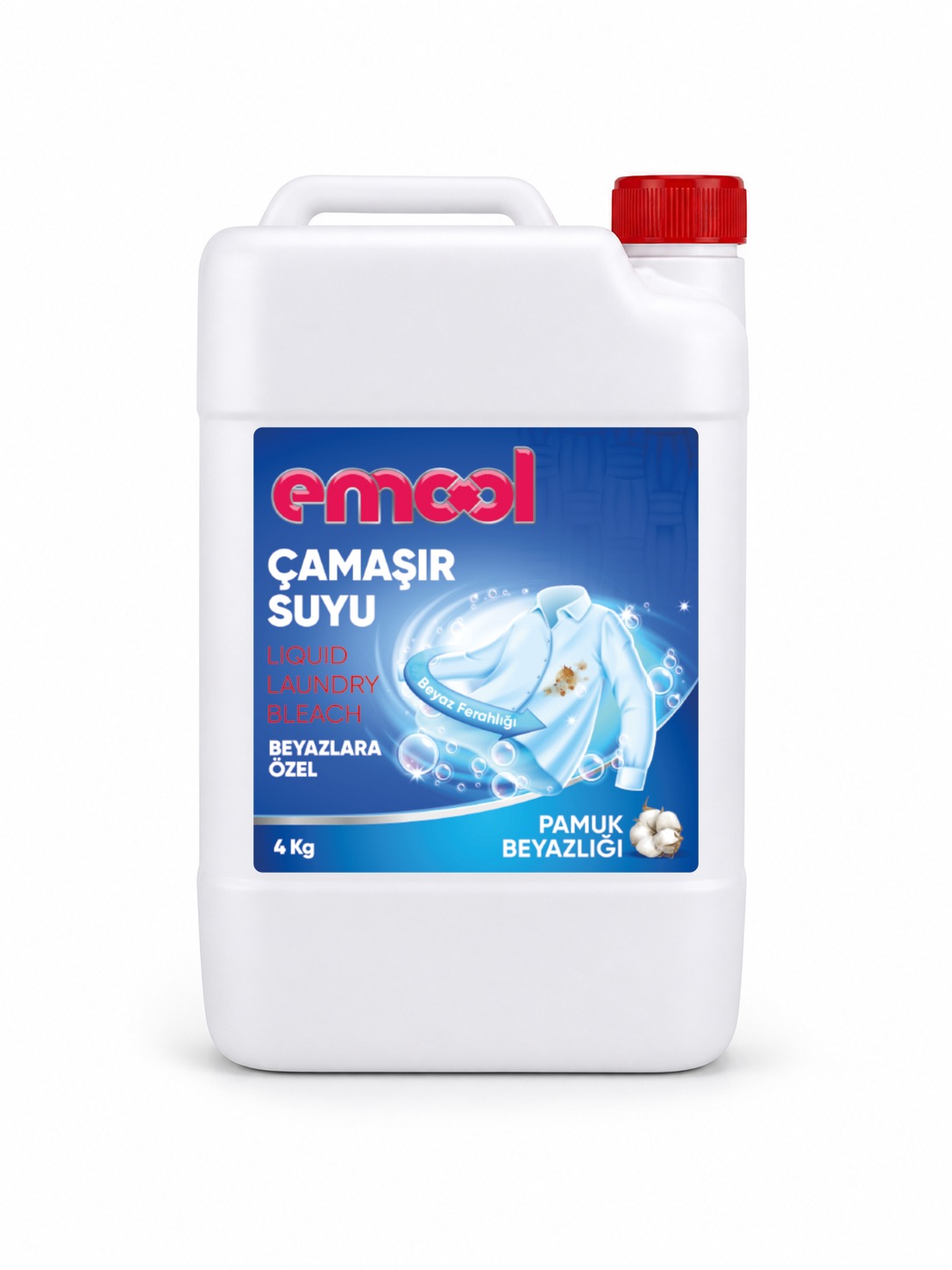 Emool Çamaşır Suyu 4 Kg | Emool Deterjan | Çamaşır Suyu, Yüzey Temizleyici, Gider Açıcı ve Hijyen Ürünleri Üreticisi | Yerli Temizlik ve Hijyen Ürünleri Üreticisi